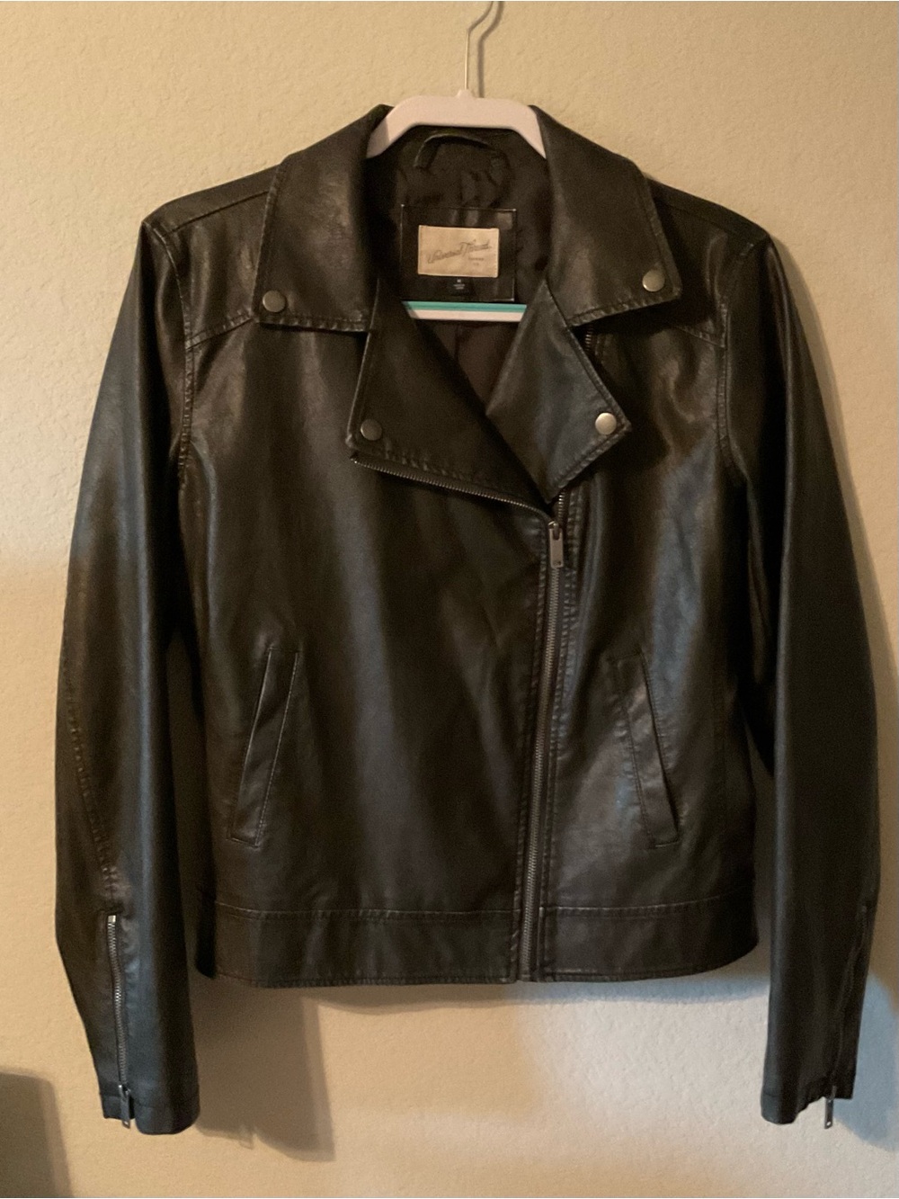 Universal Thread Black Leather Moto Jacket - Women's
